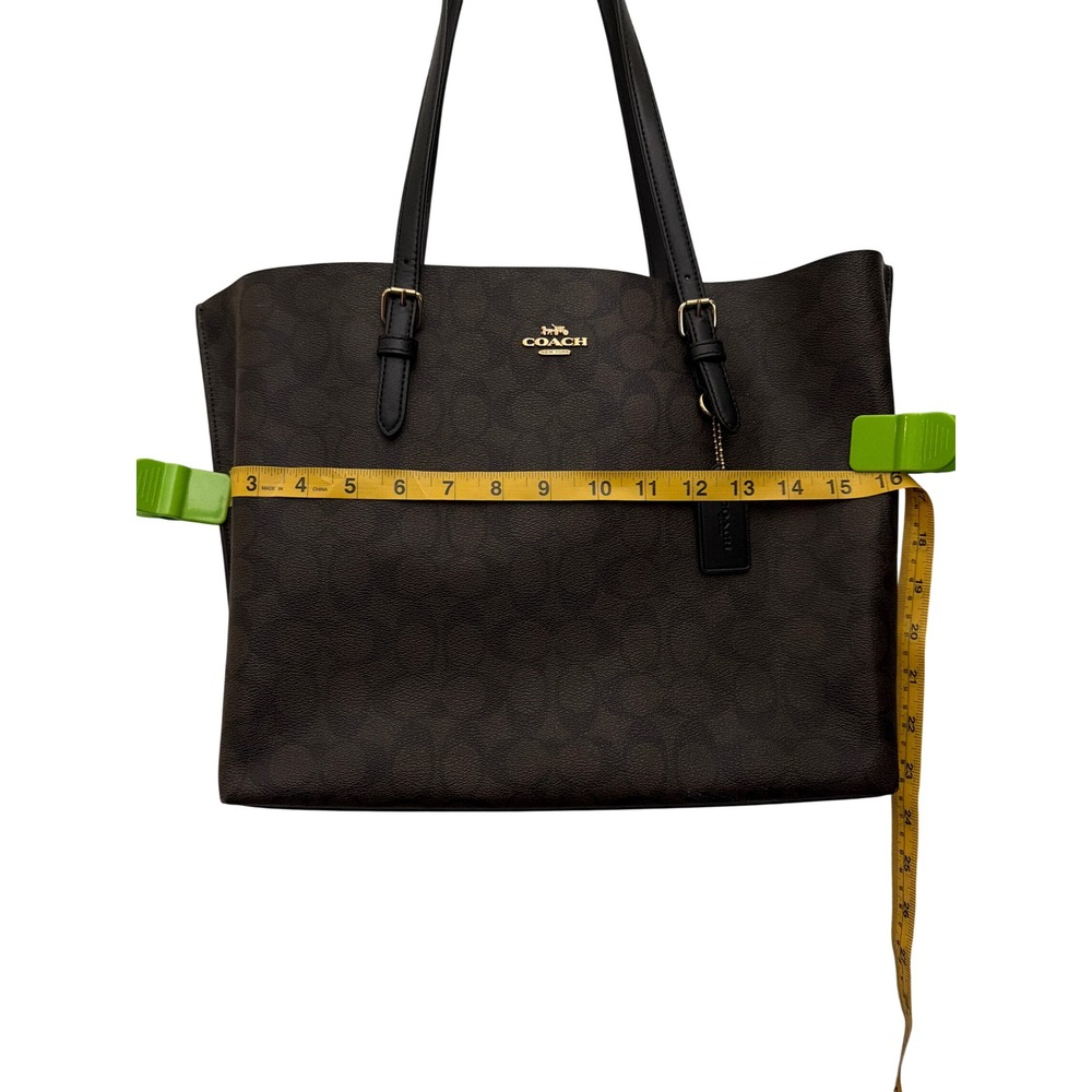 Coach Tote Bag Signature Canvas Dark Brown Black E2140-1665 - Picture 11 of 11